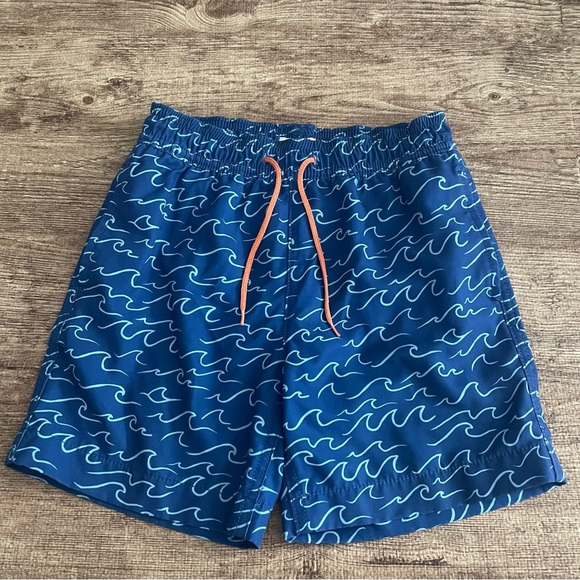 Crew Cuts Boys' Wave Print Swim Trunk Shorts Size 6 - Picture 1 of 3